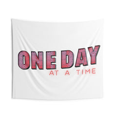 One Day At a Time | Neon Sign | Wall Hanging Tapestry